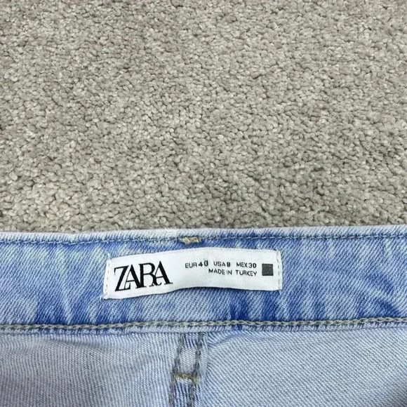 Zara Denim Straight Leg Jeans in Light Blue - Picture 11 of 11
